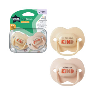 Tommee Tippee Anytime Orthodontic Soother 0 to 6 months 2 pack