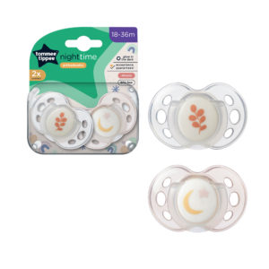 Tommee Tippee Closer to Nature Night Time Soothers 18 to 36m 2 Pk