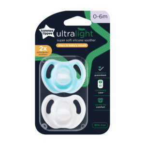 Tommee Tippee Ultralight Silicone Soother 0 to 6m 2PK