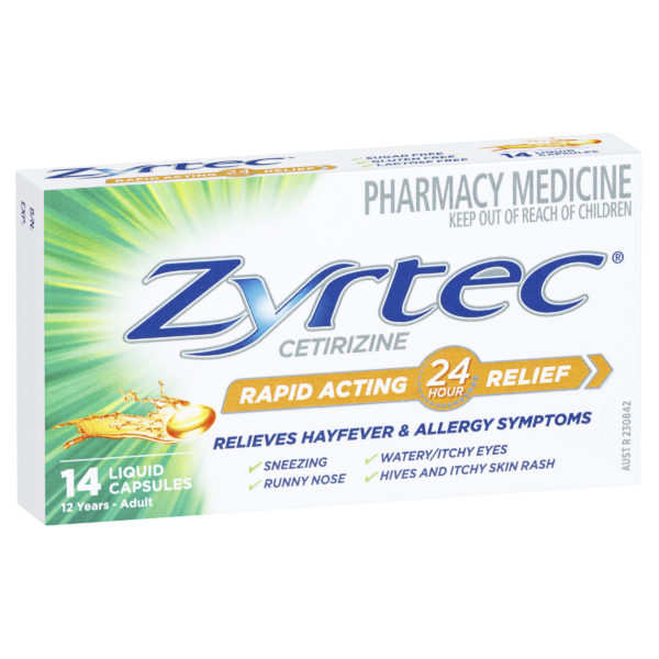 Zyrtec Rapid Acting Allergy & Hayfever Capsules 14 Pack