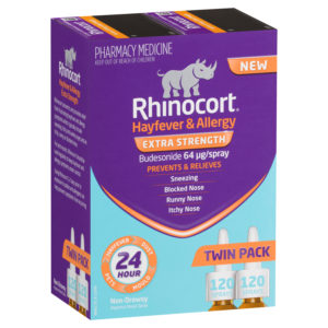 Rhinocort Extra Strength Hayfever & Allergy Nasal Spray 120 Sprays x 2 Pack