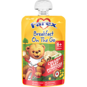 Farex® Breakfast On The Go Creamy Baby Porridge with Apple Juice 6+ months 120 g