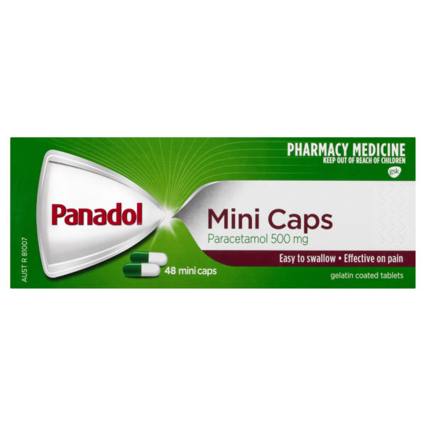Panadol Mini Caps Paracetamol 500 mg 48 Caplets