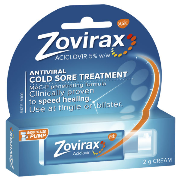 Zovirax Cold Sore Cream Pump Pack 2 g