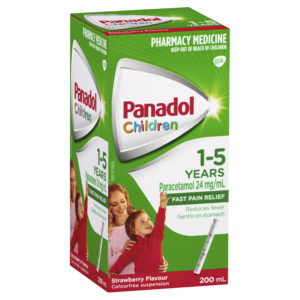 Panadol Children 1 to 5 years Colourfree Strawberry Flavour 200ml