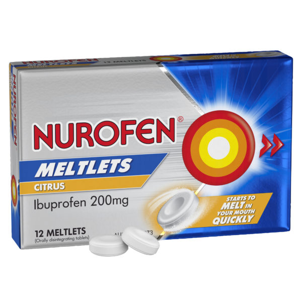 Nurofen Meltlets Citrus Ibuprofen 200mg 12 Meltlets