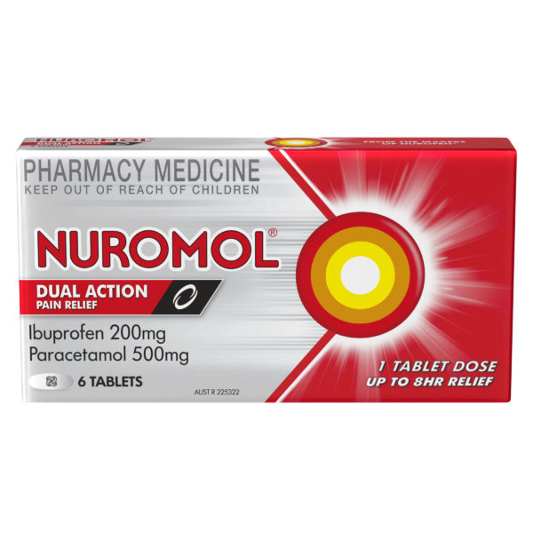 Nuromol Dual Action Pain Relief Tablets 6 Pack