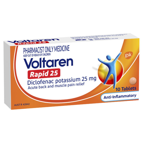 Voltaren Rapid 25 10 Tablets