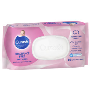 Curash Babycare Fragrance Free Baby Wipes 80 Pack