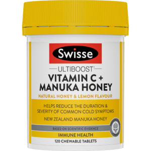 Swisse Ultiboost Vitamin C Plus Manuka Honey Chewables 120 Tablets