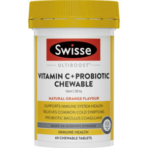 Swisse Ultiboost Vitamin C + Probiotic Chewable 60 Pack