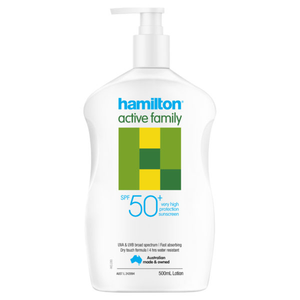 Hamilton Active Family Lotion SPF50+ 500mL