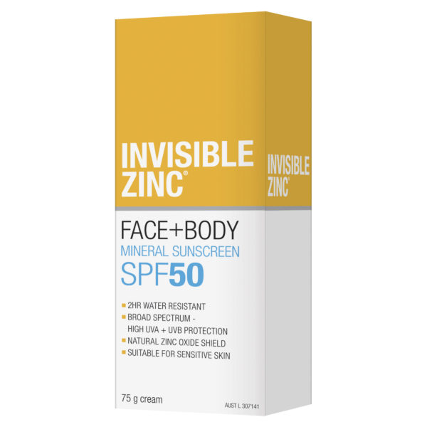 Invisible Zinc Face & Body SPF50 75g