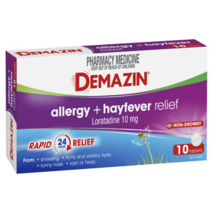 Demazin Allergy & Hayfever Relief Non Drowsy 10 Tablets