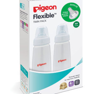 Pigeon Flexible PP Baby Feeding Bottle - 240mL 2 Pack