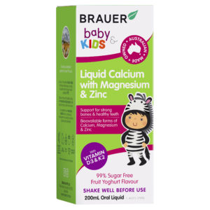 Brauer Baby & Kids Liquid Calcium with Magnesium & Zinc 200ml