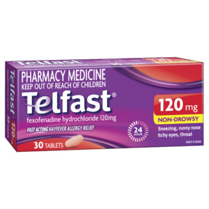 Telfast Hayfever Allergy Relief 24 Hour 120mg 30 Tablets