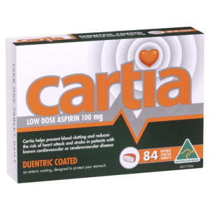 Cartia Low Dose Aspirin 100mg 84 Tablets