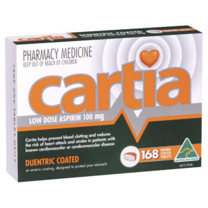 Cartia Low Dose Aspirin 100mg 168 Tablets