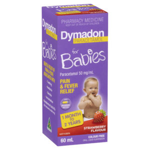 Dymadon Paracetamol Baby 1 Month to 2 Years Strawberry 60mL