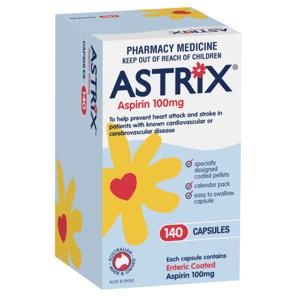 Astrix Asprin 100mg 140 Capsules