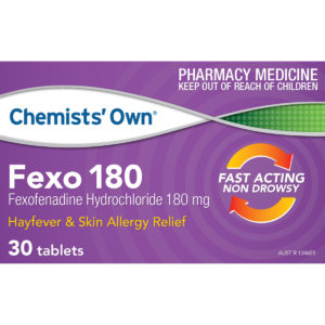 Chemists' Own Fexo 180 Fast Acting Non Drowsy 30 Tablets