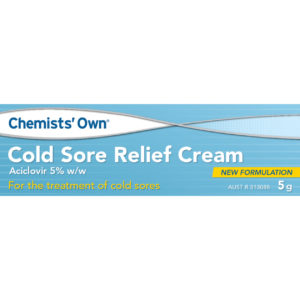 Chemists' Own Cold Sore Relief Cream 5g