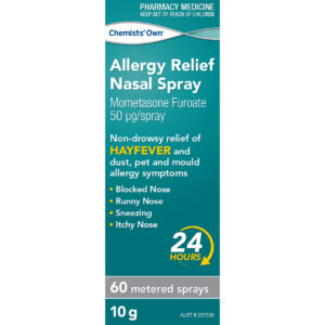 Chemists Own Allergy Relief Nasal Spray 60 Metered Sprays 10g