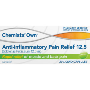 Chemists Own Anti-inflammatory Pain Relief 12.5 mg 20 Liquid Capsules