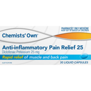 Chemists Own Anti-inflammatory Pain Relief 25mg 30 Liquid Capsules