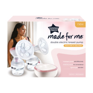 Tommee Tippee Made for Me Double Electric Breast Pump, Strong Suction, Soft Feel, USB Rechargeable, Quiet, Portable, Express Modes, Baby Bottles Included