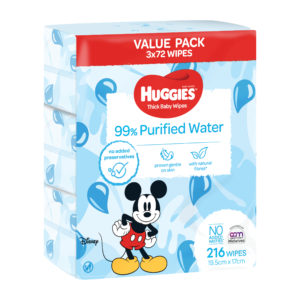 HUGGIES ULT BABY WIPES WTR REFILL 72 Z2