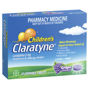 Claratyne Childrens 2yrs to Adult Hayfever and Allergy Tablets Grape