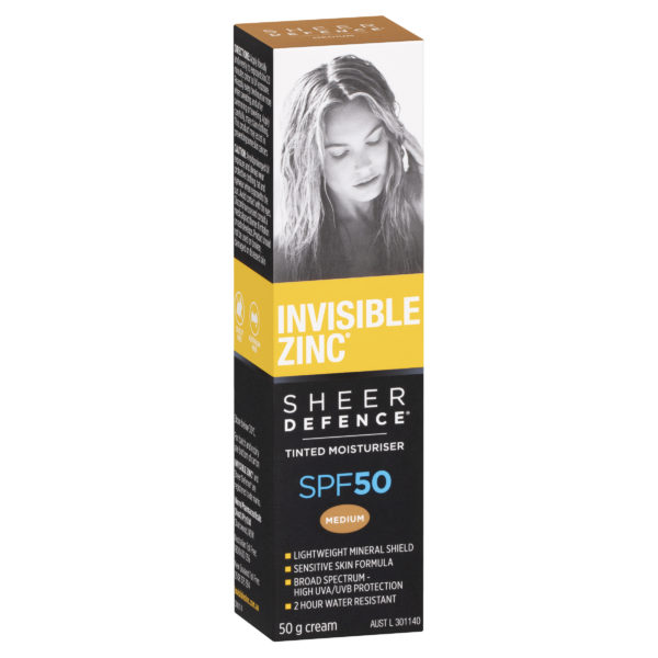 INV ZINC TINTED MED SPF50 50G